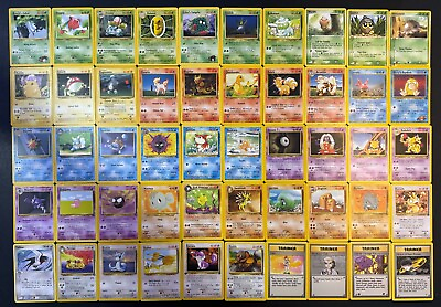 #ad Pokemon Bulk Wotc 50 Cards Vintage Card Collection Lot LP MP C3 $15.00
