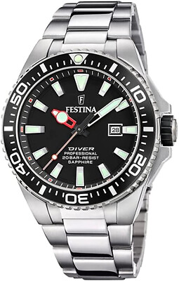 #ad Festina Diver Professional F20663 3 Man Quartz Watch $203.00
