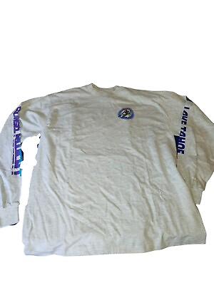 #ad Vintage Gray Long Sleeve Running T Shirt Size Xl $19.99