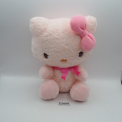 #ad Hello Kitty Pink C2609 Sanrio Smiles 2004 Plush 8quot; Toy Doll Japan Button Joint $27.19