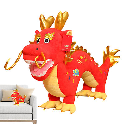 #ad 2024 Chinese Dragon Doll Year Of The Dragon Zodiac Mascot Plush Toy Kid Gift $14.19
