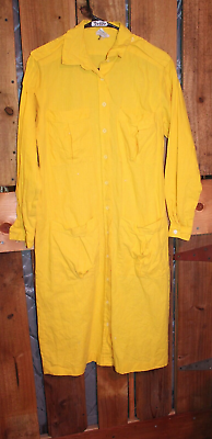 #ad Iomee Linen Yellow Shift Style Sz 8 Women#x27;s Dress $35.00