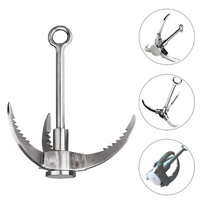 #ad Rock Climbing Hook Claw Stainless Steel for Grappling Hiking $33.39