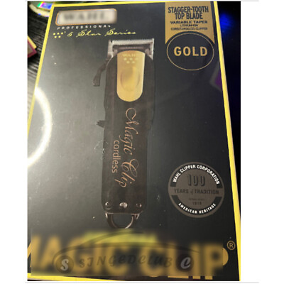 #ad 1 Set Wahl Professional 5 Star Edition 8148 100 Gold Cordless Magic Clip Black $82.00
