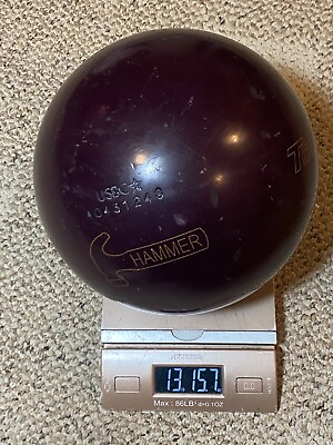 #ad 13 lbs 15.7 ozs USED Hammer OBSESSION TOUR V2 bowling ball $37.99