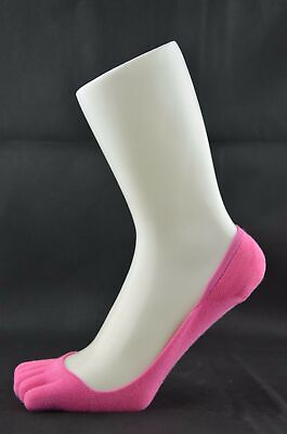 #ad Womens Pair Invisible Anti Slip Five Toe Sock Footlets Sockettes Hot Pink AU $8.00