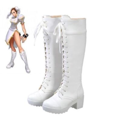 #ad Street Fighter Chun Li Cosplay Boots Custom Made Any Size 2W $39.00