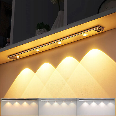 #ad Magnetic LED Motion Sensor Under Cabinet Light Rechargeable Kitchen Bedroom Lamp $14.29