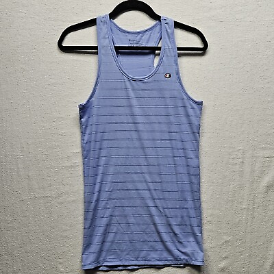 #ad Champion Women#x27;s Ribbed Double Dry Racerback Tank semi sheer –8 colors 5 sizes $8.99
