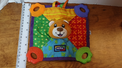 #ad Nuby Teether Bear Crinkle Security Blanket Lovey $7.97