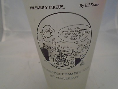 #ad Family Circus Frosted Glasses 2005 20th Anniversary Glass $9.99