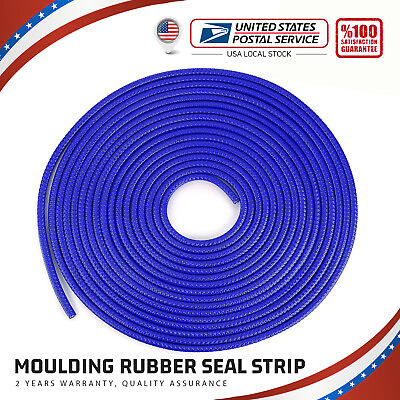 #ad 6M Car Door Edge Guard Moulding Trim Blue Protector Strip Rubber Metal Seal $9.79