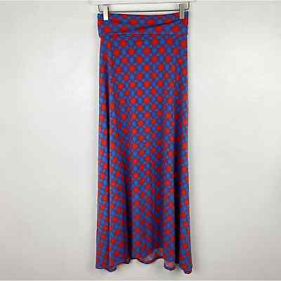 #ad Maxi Skirt Womens Blue XXS Star Novelty Print LulaRoe Spring Summer Ladies $7.99