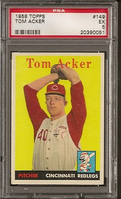 #ad 1958 Topps Set # 149 Tom Acker EX PSA 5 $12.50