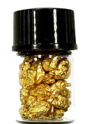 #ad 2.000 GRAMS ALASKAN YUKON BC NATURAL PURE GOLD NUGGETS #6 MESH W BOTTLE B600 $187.27