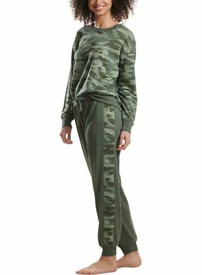 #ad Splendid Ladies#x27; 2 piece Long Sleeve Pajama PJ Set GREEN CAMO XXL $26.95