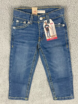 #ad Levi#x27;s 502 Regular Taper Jeans Toddler Denim Pants Infant Boys Adjustable Waist $17.99
