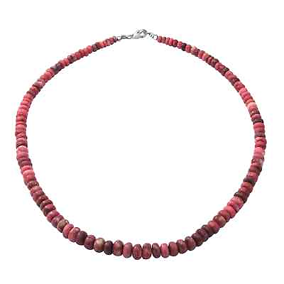 #ad Ct 155 925 Silver Natural Thulite Necklace for Women Rhodium Plated Size 18quot; $64.75