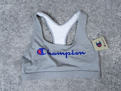 #ad #ad Champion Sports Bra Womens S 029 Reissue Gray Racerback Activewear Top Casual $18.99