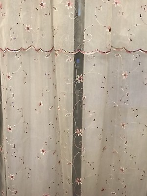 #ad sequin embroidered Curtain.princess Bedroom Curtain. Girls Room Curtain. Purple $10.00