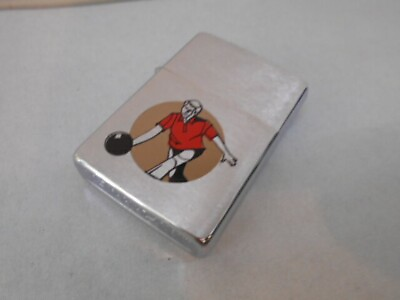 #ad Vintage Zippo 1994 Sport Series Man Bowling Canada Made Oil Lighter Unfired $125.00
