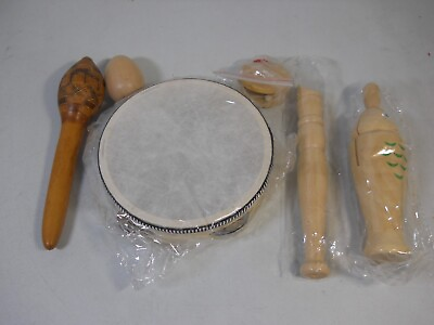 #ad Wooden Musical Instruments for Kids Band Class Preschool School Lot #2 $29.99