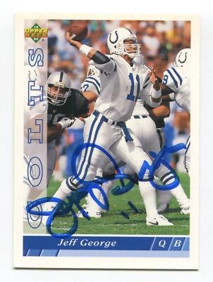 #ad 1993 Upper Deck Jeff George Signed Card Football Autograph NFL AUTO #251 $20.00