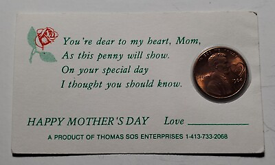 #ad 1984 Lincoln Cent Countermarked Mom Penny Thomas Sos Free USA Ship $19.75