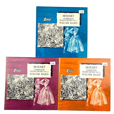 #ad Walter Klien Vinyl Record Mozart 3 Records Complete Piano Music Vol Rare GBP 30.00