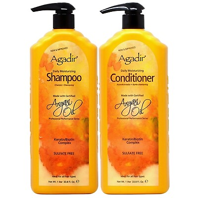 #ad Agadir ArganOil Daily Moisturizing Shampoo and Conditioner Duo 33.8 oz $47.26
