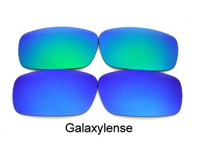 #ad Galaxy Lenses For Oakley Racing Jacket Jawbone Non Vented Blueamp;Green Polarized $7.18