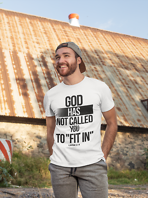 #ad God Has Not Called You To Fit In Men#x27;s Christian T Shirts Men#x27;s Clothing $19.99
