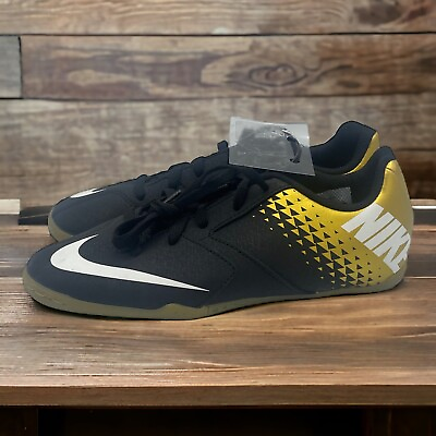 #ad Nike Jr Bomba TF Turf Soccer Shoes Indoor Kids Black Gold Choose Size $27.95