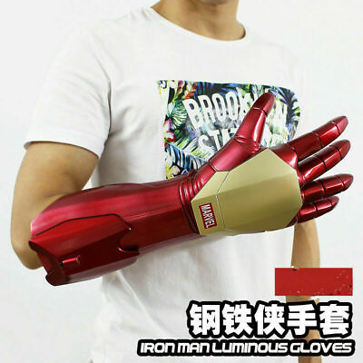 #ad The Avengers Iron Man Stark Gauntlet 1:1 Glove Cosplay LED Light Hand with Laser $48.89