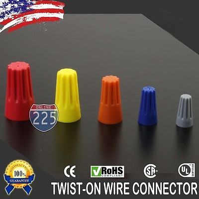 #ad Variety of Twist On Wire Connector Connection nut Barrel Screw RoHS UL Color LOT $148.75