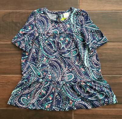 #ad Crazy 8 Girls Blue Paisley Dress Size 12 18 Months NEW $14.95