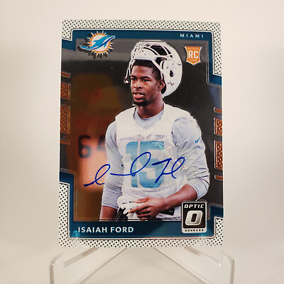 #ad 2017 Donruss Optic Rookies Auto Isaiah Ford #137 Rookie Auto RC Dolphins $2.95