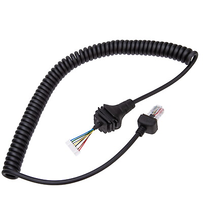 #ad 8 Pin RJ45 Speaker Mic Microphone Cable Wire For ICOM HM152 HM154 IC F121 Radio AU $13.99