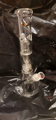 #ad Medicali HAND BLOWN W Double Tree Perc. 14mm Bowl Included $120.00