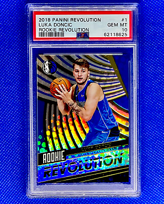 #ad 2018 Revolution Gold Holo RC LUKA DONCIC Rookie Card #1 PSA Graded 10 GEM MINT $749.99