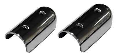 #ad 316 S S Boat Gunwale End Cap Fender Stainless Steel t s 43mm Rubber x 2 Pieces AU $67.56