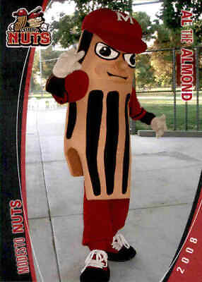 #ad 2008 Modesto Nuts Grandstand #29 Al The Almond MASCOT NM Baseball Card $12.99