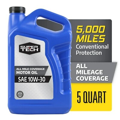 #ad SALE Super Tech All Mileage Synthetic Blend Motor Oil SAE 10W 30 5 Quarts $15.00