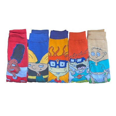 #ad 5 PAIRS Cartoon Socks Novelty Socks Character Socks Fun Casual Socks sz 6 10 $13.98