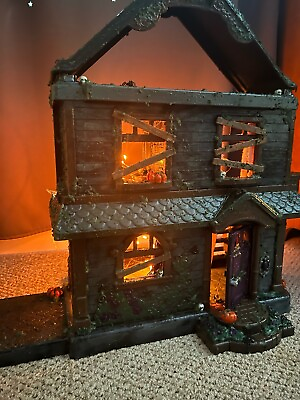 #ad HAUNTED HOUSE REPURPOSED DOLLHOUSE HALLOWEEN SPOOKY HOLIDAY DECOR $89.00