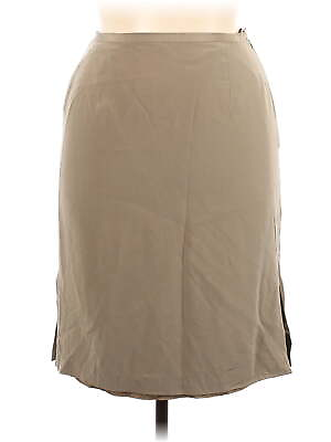 #ad City Silk Women Brown Casual Skirt 14 $17.74