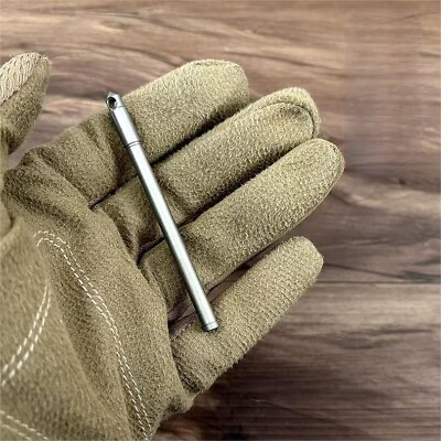 #ad 1PC Titanium Alloy Mini Ballpoint Pen Portable Keychain Outdoor Writing Pen EDC $12.99