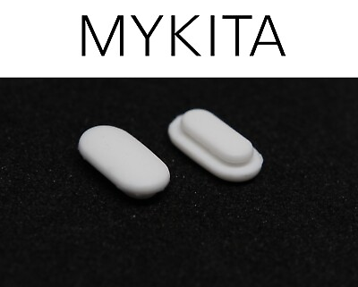 #ad New Mykita Replacement White Silicone Nose Pads Nosepads 1 Pair Snap On Press In $9.80