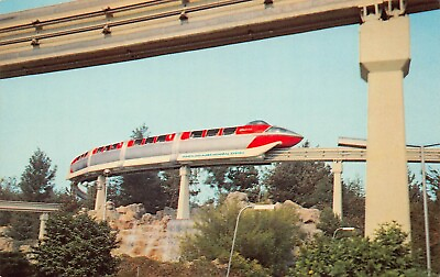 #ad WDW Disney Lake Buena Vista FL Florida Monorail Train Railroad Vtg Postcard C47 $8.85