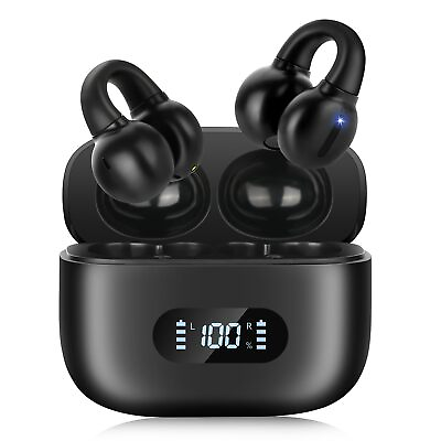 #ad Wireless Ear Clip Bone Conduction Headphones Bluetooth 2023 New Sport Bone C... $37.13